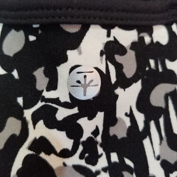 Soybu Strappy Tank Dress Womens XS Tahiti‎ Print Athletic Shelf Bra Black White - Picture 9 of 9